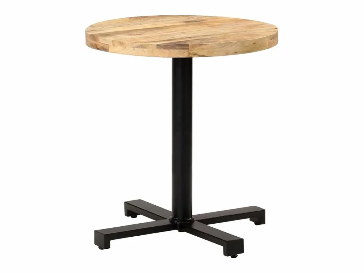 Mesa de bistró redonda madera de mango rugosa Ø70x75 cm^Clicnbuy Best