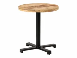 Mesa de bistró redonda madera de mango rugosa Ø70x75 cm^Clicnbuy Best