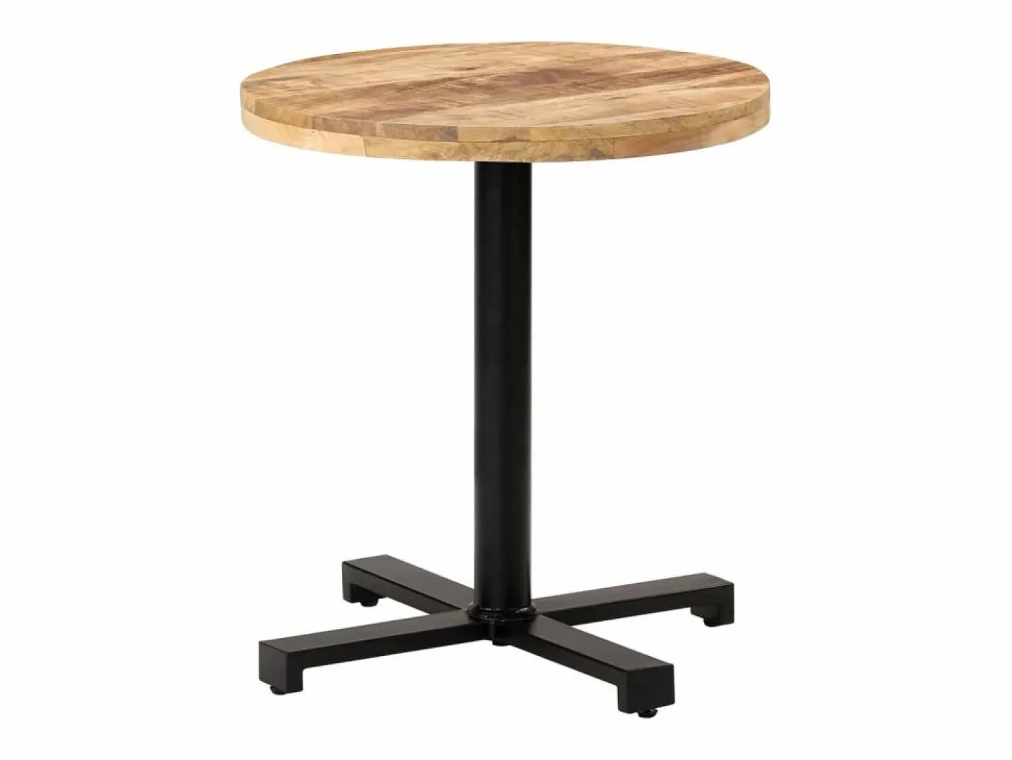 Mesa de bistró redonda madera de mango rugosa Ø70x75 cm^Clicnbuy Best