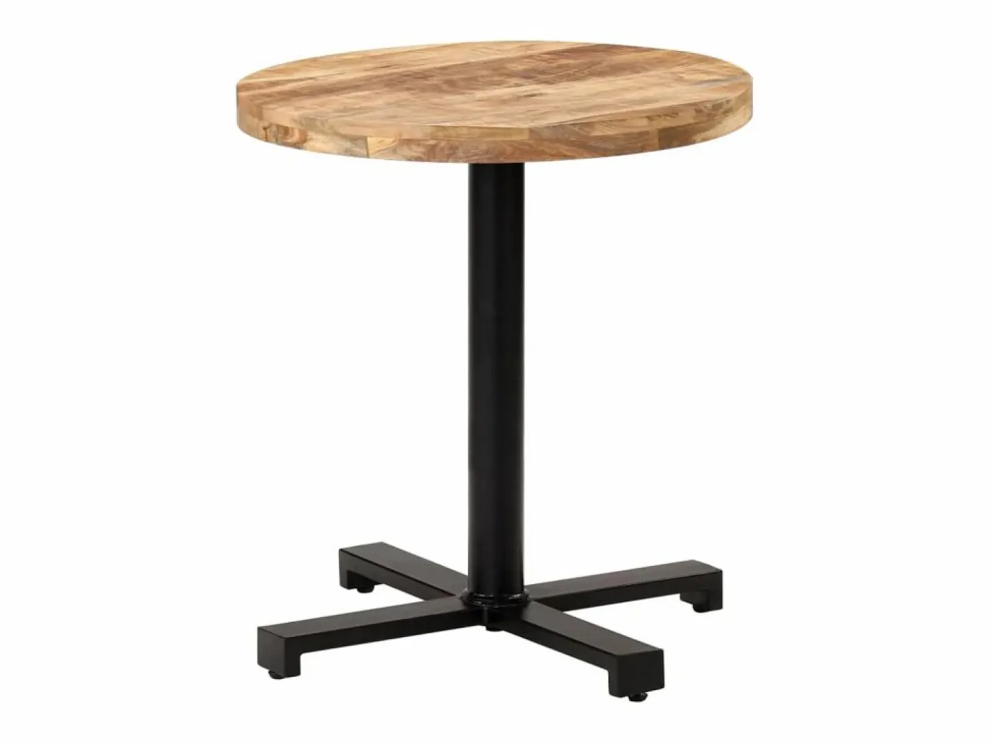 Mesa de bistró redonda madera de mango rugosa Ø70x75 cm^Clicnbuy Best