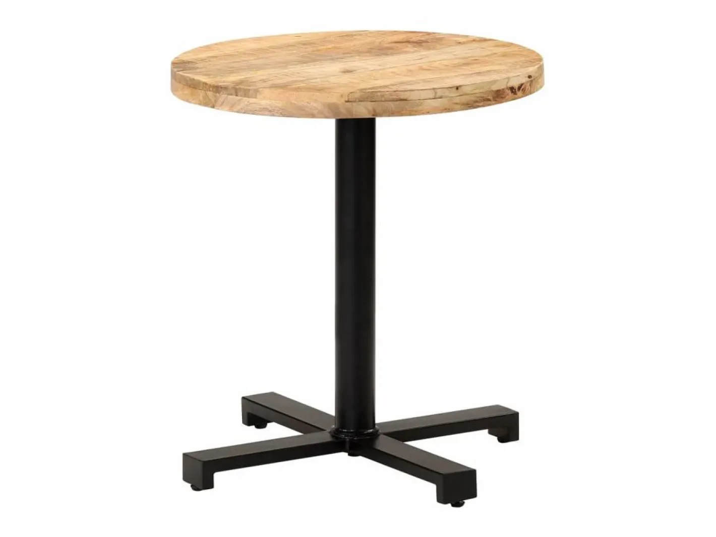Mesa de bistró redonda madera de mango rugosa Ø70x75 cm^Clicnbuy Best