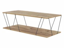 Mesa de centro - Natural y negra - DELORY^Vente-unique Online