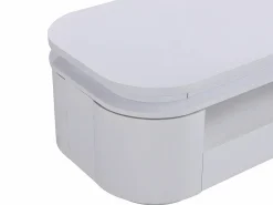 Vente-unique Mesa de centro 4 puertas y 1 cajón con LEDs - MDF - Color: lacado - VANDANA Blanco Hot