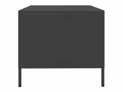 Clicnbuy Mesa de centro acero laminado en frío 68,5x50x43,5 cm Negro New