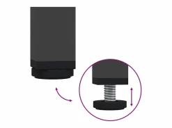 Clicnbuy Mesa de centro acero laminado en frío 68,5x50x43,5 cm Negro New