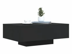 vidaxl Mesa de centro con luces LED 85x55x31 cm Negro Sale