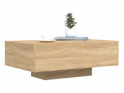 Mesa de centro con luces LED roble Sonoma 85x55x31 cm^vidaxl Online