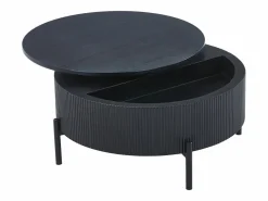 Mesa de centro con tablero giratorio chapado de fresno - - NORVANE^Vente-unique New
