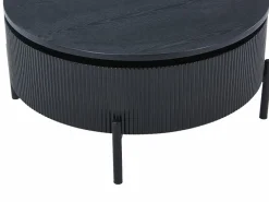 Mesa de centro con tablero giratorio chapado de fresno - - NORVANE^Vente-unique New