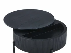 Mesa de centro con tablero giratorio chapado de fresno - - NORVANE^Vente-unique New