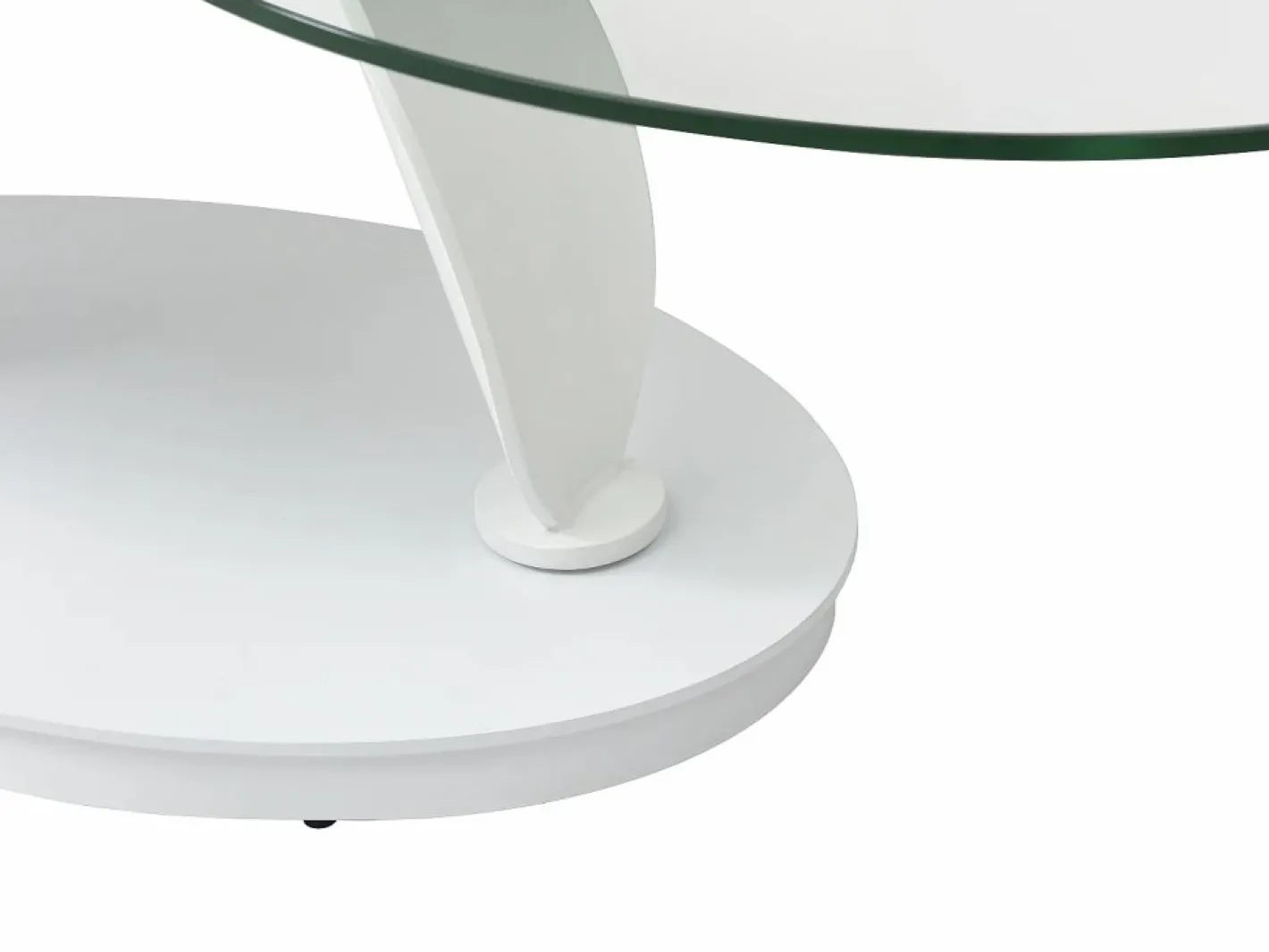 Mesa de centro con tableros pivotantes de cerámica, vidrio templado y metal - Blanco - MANEYA^Maison Céphy Outlet