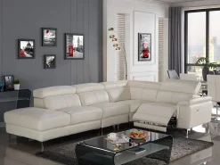 Mesa de centro de cristal templado negro y blanco KELLY^Vente-unique
