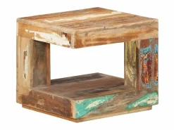vidaxl Mesa De Centro|Mesa de centro de madera maciza reciclada 45x45x40 cm