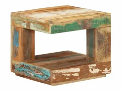 vidaxl Mesa De Centro|Mesa de centro de madera maciza reciclada 45x45x40 cm