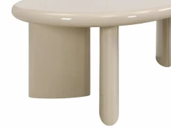 Vente-unique Mesa de centro de MDF - lacado - TABEMI Beige Outlet