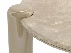 Vente-unique Mesa de centro de mármol y MDF - - NARODI Beige Discount