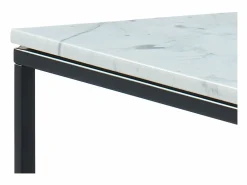 Vente-unique Mesa de centro design ARETHA - Mármol y metal - Bicolor Negro / Blanco Best