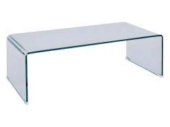 Mesa de centro design de cristal templado curvado ALONZO^Vente-unique Hot