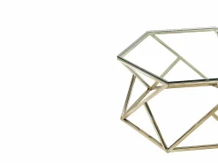 Mesa de centro en vidrio templado y acero inoxidable - Oro - KERIANE^Vente-unique Sale