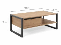 Mesa de centro industrial con cajón KOTOR^Concept-Usine Clearance