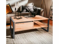 Mesa de centro industrial con cajón KOTOR^Concept-Usine Clearance