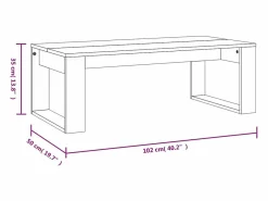 Mesa de centro madera de ingeniería 102x50x35 cm^Clicnbuy Best