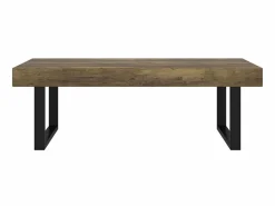 Mesa De Centro|Mesa de centro MDF y hierro marrón oscuro y negro 120x60x40 cm ES208274