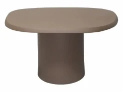 Vente-unique Mesa De Centro|Mesa de centro orgánica de metal - Color: Topo - ZINARA