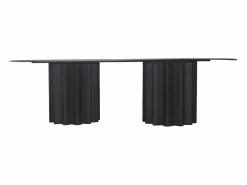 Vente-unique Mesa de centro ovalada de metal - Color: - ZABANIA Negro Clearance