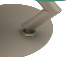 Vente-unique Mesa de centro tableros pivotantes de cerámica y vidrio templado - Efecto mármol blanco - ELDOVA Transparente / Topo / Blanco Best