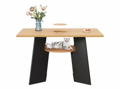 Mesa de comedor - 130 x 85 x 75 cm - con espacio para mascotas y bandeja de almacenamiento - MDF -^Merax New