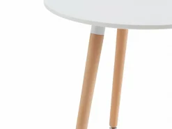 Vente-unique Mesa de comedor 2 comensales de MDF y haya - - ROLENA Blanco Hot