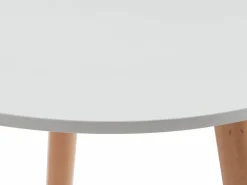 Vente-unique Mesa de comedor 2 comensales de MDF y haya - - ROLENA Blanco Hot