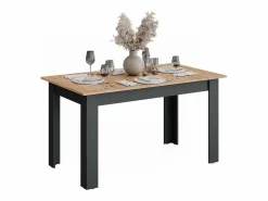 Mesa de comedor antracita/roble dorado 180x80x76 repose^Vicco New