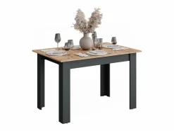 Vicco Mesa de comedor antracita/roble dorado 160x80x76 repose Gris antracita / Color natural claro Discount