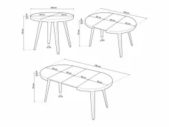 ADEC Mesa De Comedor|Mesa de comedor Berg extensible forma redonda roble honey/ 76x100-140-180x100 cm