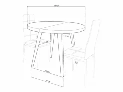 ADEC Mesa De Comedor|Mesa de comedor Berg extensible forma redonda roble honey/ 76x100-140-180x100 cm