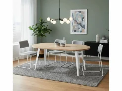Mesa de comedor BergE redonda extensible nordish/ Ø100x76 cm^ADEC Best