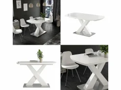 Vicco Mesa Extensible|Mesa de comedor 120x80x76 chinto