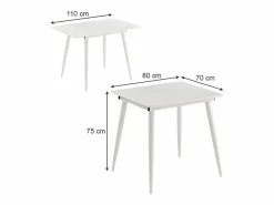 Vicco Mesa Extensible|Mesa de comedor 80x70x75 beaver