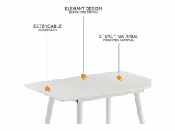 Vicco Mesa Extensible|Mesa de comedor 80x70x75 beaver