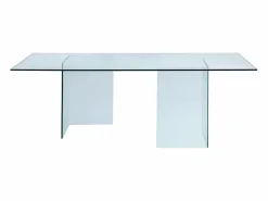 Vente-unique Mesa De Comedor|Mesa de comedor COLEDON - 8 cubiertos - Cristal templado