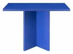 Mesa de comedor cuadrada tablero laminado 3cm azúl prussia 100xm^ Online