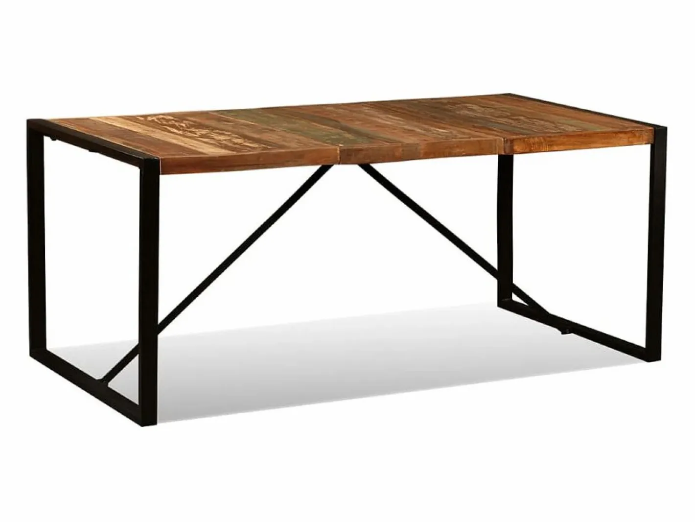 vidaxl Mesa De Comedor|Mesa de comedor de madera maciza reciclada 180 cm
