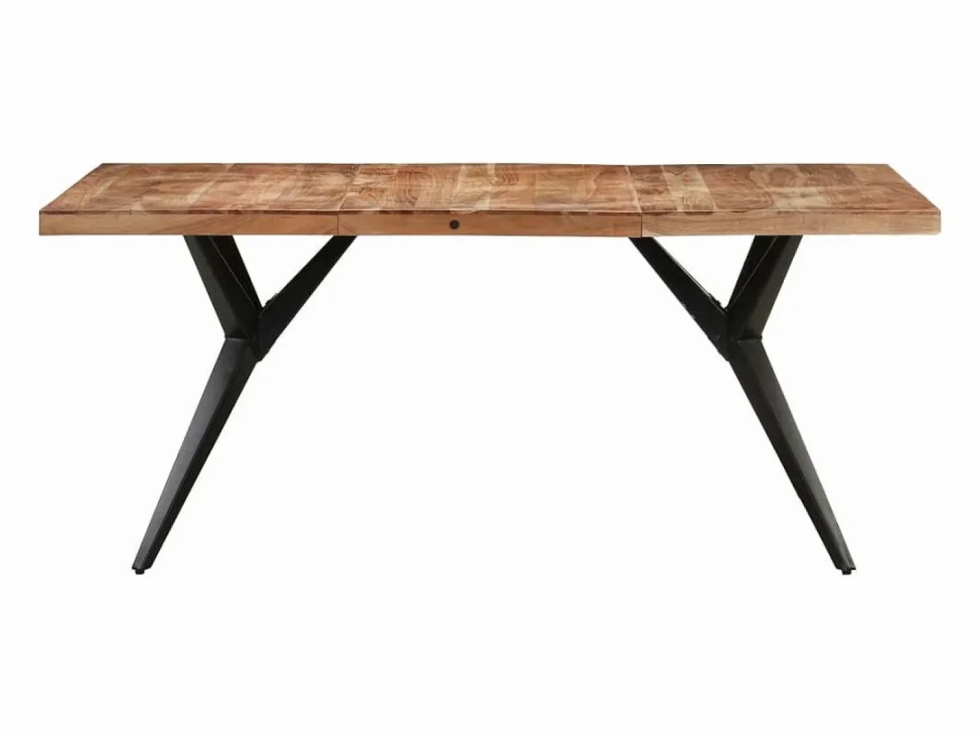 vidaxl Mesa de comedor de madera maciza de acacia 160x80x76 cm Negro Hot