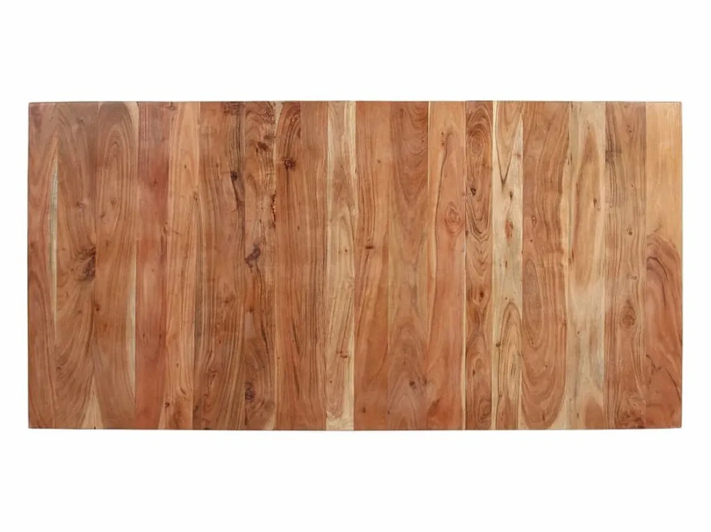 vidaxl Mesa de comedor de madera maciza de acacia 160x80x76 cm Negro Hot