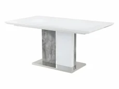 Vente-unique Mesa de comedor extensible 6 a 8 comensales de MDF blanco EREN Gris / Blanco Discount