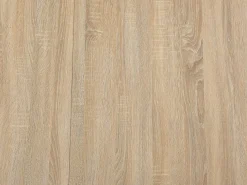 Vente-unique Mesa de comedor extensible 6 a 12 comensales de MDF y acero - Natural y negro - KOMONI Negro / Color natural claro Discount