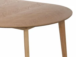 Vente-unique Mesa de comedor extensible para 4 a 8 personas chapado de roble - Natural - MARIZEL Color natural claro Clearance