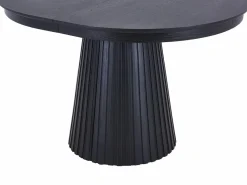 Vente-unique Mesa de comedor extensible de 4 a 10 personas chapa de fresno - - LATSURY Negro